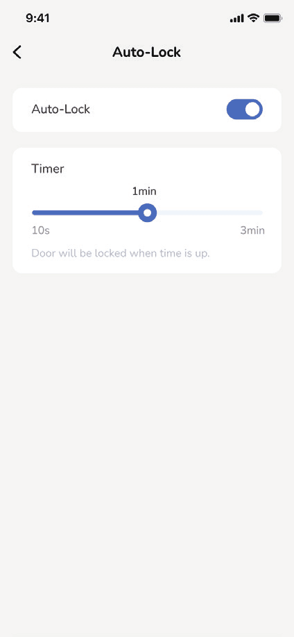Auto-Lock timer