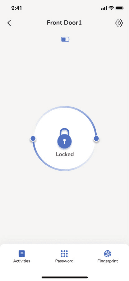 Tap the icon to lock or unlock