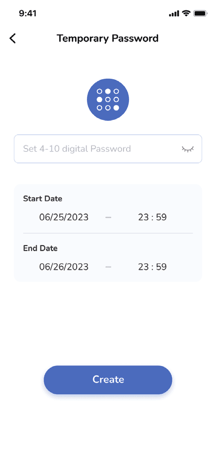 Temporary password